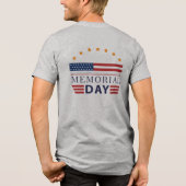 Double-Sided USA Memorial Day Patriotic Tri-Blend Shirt (Rückseite)