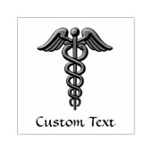 Double Snake Caduceus Gummistempel (Prägung)