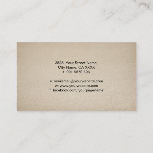 Double Spiral Nautilus Muschel Gold Kontur Visitenkarte (Rückseite)