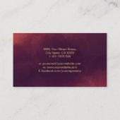 Double Spiral Nautilus Muschel Gold Kontur Visitenkarte (Rückseite)