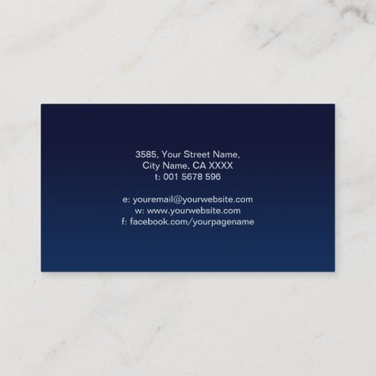 Double Spiral Nautilus Muschel Visitenkarte (Rückseite)