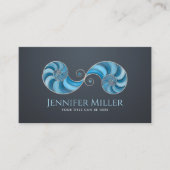 Double Spiral Nautilus Muschel Visitenkarte (Vorderseite)