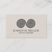 Double Spiral Symbol der Balance - Minimal schwarz Visitenkarte (Vorderseite)
