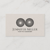 Double Spiral Symbol der Balance - Minimal schwarz Visitenkarte (Vorderseite)