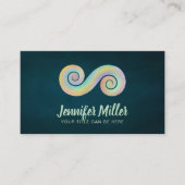 Double Spiral Symbol of Balance - sanfte Pastelle Visitenkarte (Vorderseite)