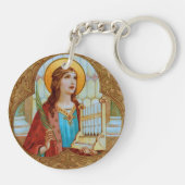 Double St. Cecilia of Rome (BK 003) Schlüsselanhänger (Rückseite)