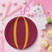 Double Stripe Custom Party Paper Plate Pappteller (Party)