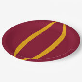 Double Stripe Custom Party Paper Plate Pappteller (Schrägansicht)