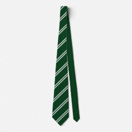 Double Stripe Green & White Krawatte