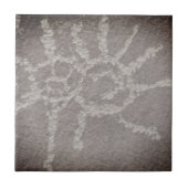 Double Sun - Newspaper Rock Petroglyphen Fliese (Vorderseite)