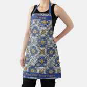 Double‑Text Azulejo Kitchen Apron  Schürze (InSitu)