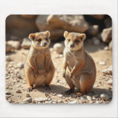 "Double the Cuteness: Aussie Quokka Twins" Mousepad (Vorne)