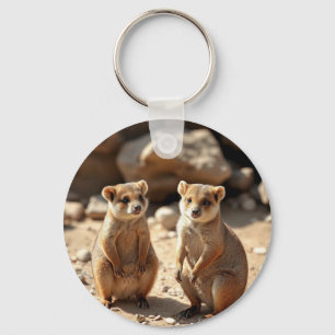 "Double the Cuteness: Aussie Quokka Twins" Schlüsselanhänger