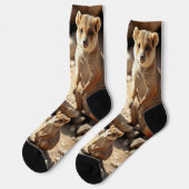 "Double the Cuteness: Aussie Quokka Twins" Socken (Linkes Detail)