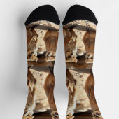 "Double the Cuteness: Aussie Quokka Twins" Socken (Oben)