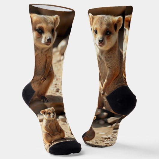 "Double the Cuteness: Aussie Quokka Twins" Socken (Gewinkelt)