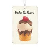 Double the Freshness – Cute Ice Cream Cone  Autolufterfrischer (Rückseite)