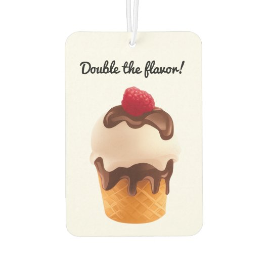 Double the Freshness – Cute Ice Cream Cone  Autolufterfrischer (Rückseite)