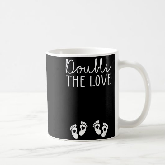Double The Love Valentines Day Twin Pregnancy Anno Kaffeetasse (Rechts)