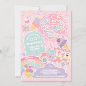 Double the Scoops Ice Cream Birthday Invitation Einladung (Vorderseite)