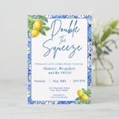 Double The Squeeze Invitation Einladung (Stehend Vorderseite)