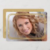 Double Thin Gold Frame Foto Abschluss Inv Ankündigung (Vorne/Hinten)