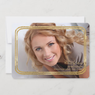 Double Thin Gold Frame Foto Abschluss Inv Ankündigung