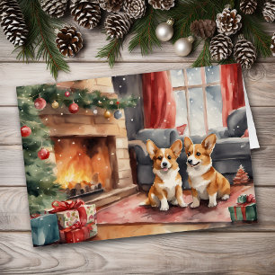 Double Trouble Corgi Dog Weihnachten
