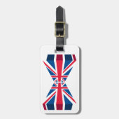 Double Union Jack, Britische Flagge in 3D Gepäckanhänger (Vorderseite vertikal)