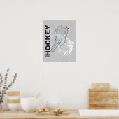 Double Vision Hockey Player (männlich) Poster (Küche)