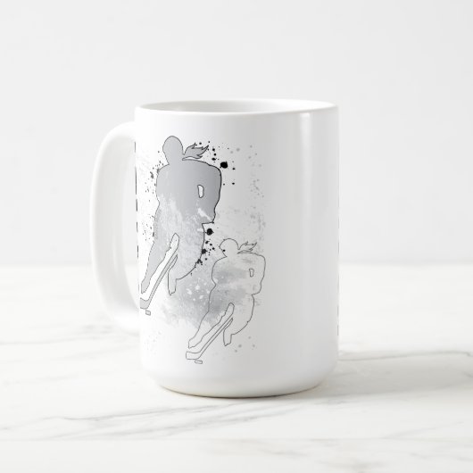 Double Vision Hockey (weiblich) Kaffeetasse (Vorderseite Links)