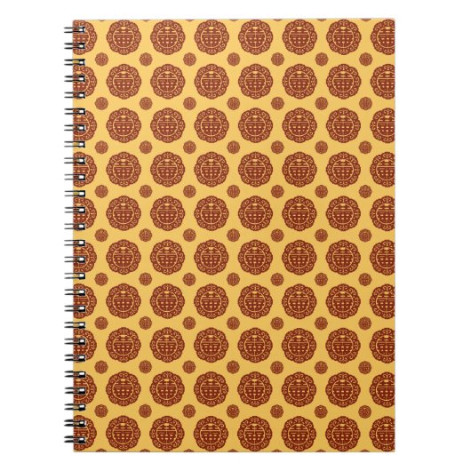Double Xi Chinese Wedtern Pattern Notizblock (Vorderseite)