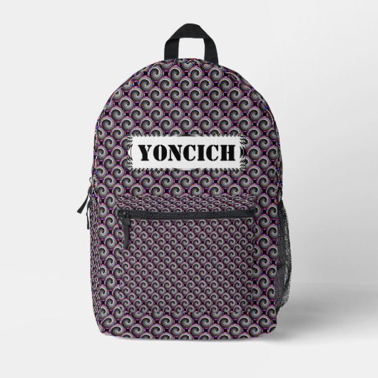 Double Yin Yang Spiral von Kenneth Yoncich Bedruckter Rucksack (Vorderseite)