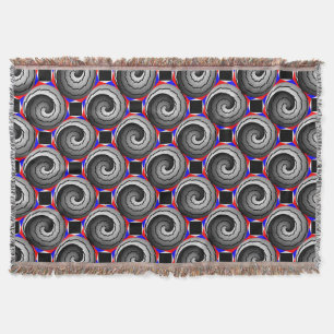 Double Yin Yang Spiral von Kenneth Yoncich Decke