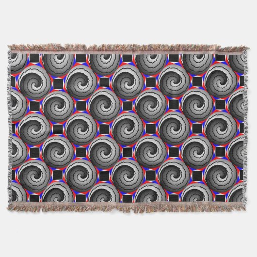 Double Yin Yang Spiral von Kenneth Yoncich Decke (Vorderseite)