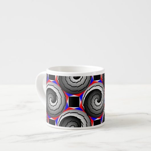 Double Yin Yang Spiral von Kenneth Yoncich Espressotasse (Vorderseite Links)
