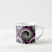 Double Yin Yang Spiral von Kenneth Yoncich Espressotasse (Rechts)
