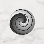 Double Yin Yang Spiral von Kenneth Yoncich Konfetti (Klein Vorderseite)