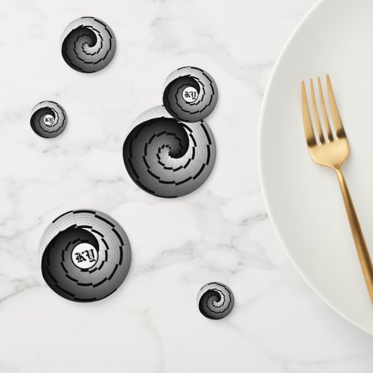 Double Yin Yang Spiral von Kenneth Yoncich Konfetti (Gruppe)