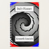 Double Yin Yang Spiral von Kenneth Yoncich Planer (Vorderseite)