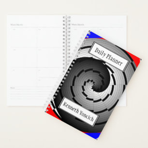 Double Yin Yang Spiral von Kenneth Yoncich Planer