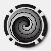 Double Yin Yang Spiral von Kenneth Yoncich Pokerchips (Rückseite)