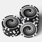 Double Yin Yang Spiral von Kenneth Yoncich Pokerchips (Stapel)