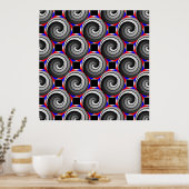 Double Yin Yang Spiral von Kenneth Yoncich Poster (Küche)