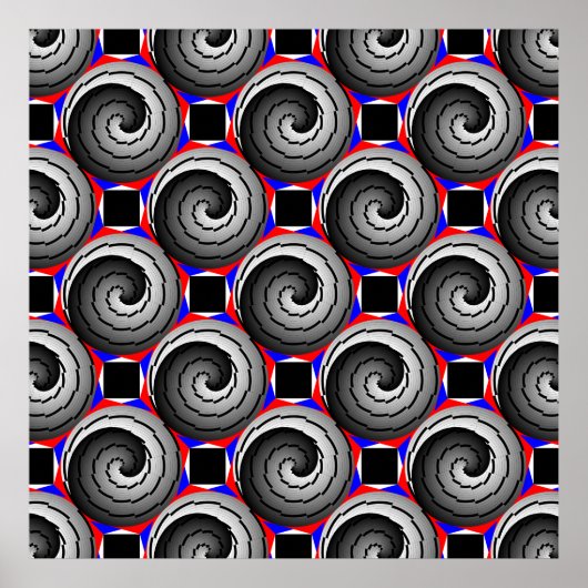 Double Yin Yang Spiral von Kenneth Yoncich Poster (Vorne)
