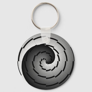 Double Yin Yang Spiral von Kenneth Yoncich Schlüsselanhänger