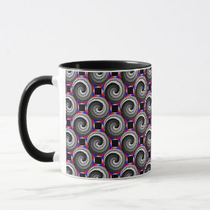 Double Yin Yang Spiral von Kenneth Yoncich Tasse