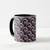 Double Yin Yang Spiral von Kenneth Yoncich Tasse (Vorderseite Links)