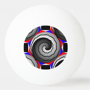 Double Yin Yang Spiral von Kenneth Yoncich Tischtennisball