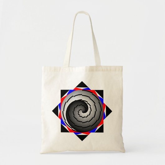 Double Yin Yang Spiral von Kenneth Yoncich Tragetasche (Vorne)